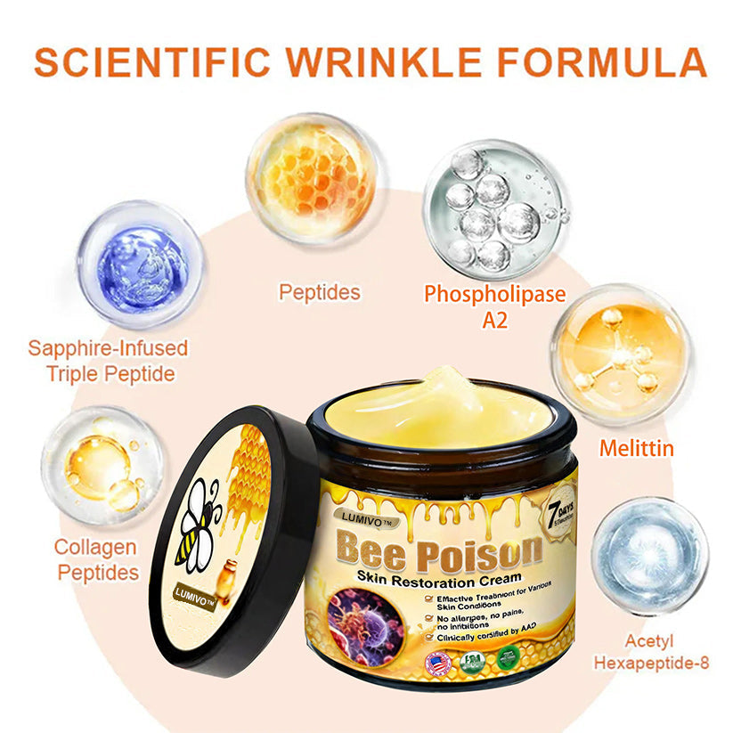 LUMIVO™ Bee Poison Skin Restoration Cream 👨⚕️(🔥LAST DAY SALE-80% OFF)🥇👩⚕️
