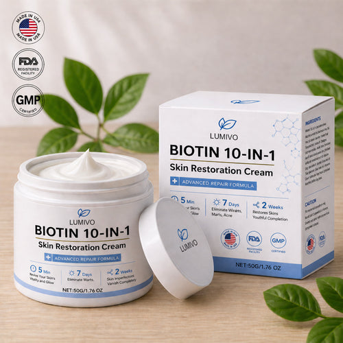 Made and Shipped from USA ✨LUMIVO® Biotin 10-in-1 Skin Restoration Cream 🍀