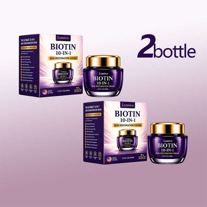 Made and Shipped from USA Lumivo® Biotin 10-in-1 Skin Restoration Cream