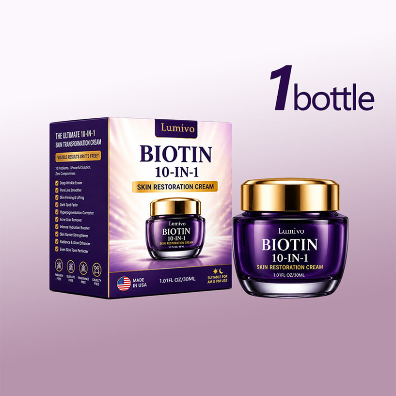 Made and Shipped from USA Lumivo® Biotin 10-in-1 Skin Restoration Cream