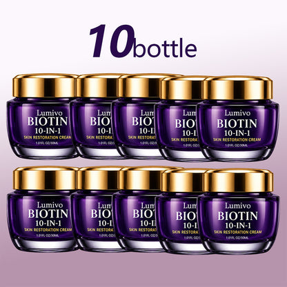 Made and Shipped from USA Lumivo® Biotin 10-in-1 Skin Restoration Cream