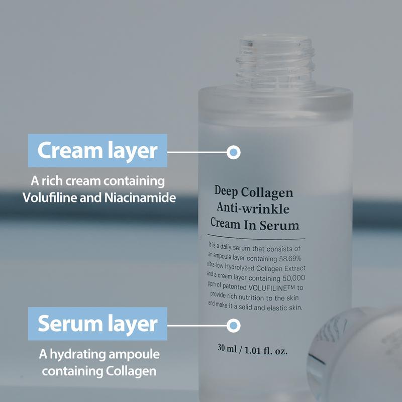 🔥 Deep Collagen Anti-Wrinkle Cream-in-Serum 30ml | Boost Elasticity & Smooth Fine Lines