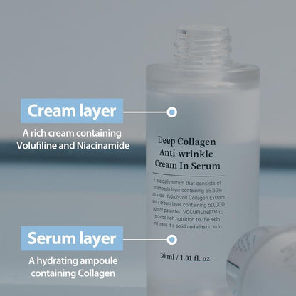 🔥 Deep Collagen Anti-Wrinkle Cream-in-Serum 30ml | Boost Elasticity & Smooth Fine Lines