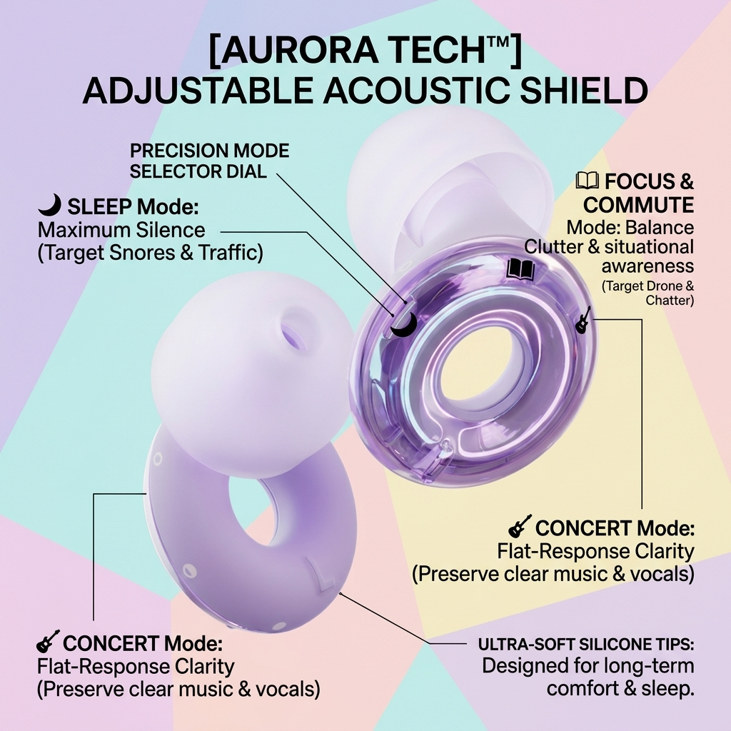 Aurora Tech™ Precision Soundscape Equalizer: High-End Adjustable Noise Shield